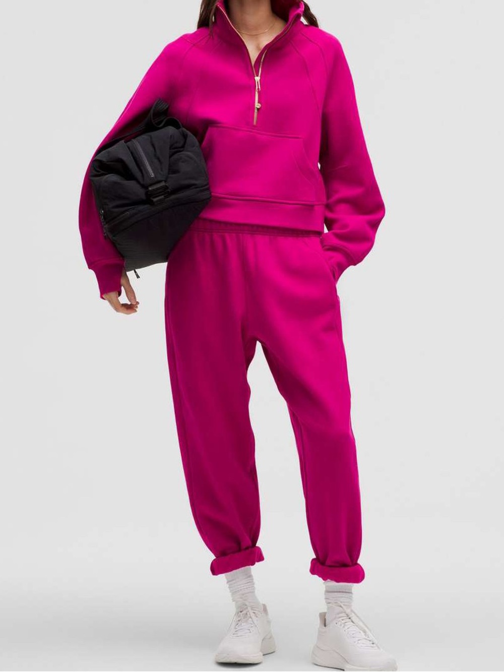 lululemon (XS/S) Scuba Oversized Funnel-Neck Half Zip Ripened Raspberry / Gold - Picture 12 of 16